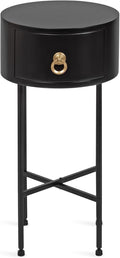 Kate and Laurel Decklyn Decorative Glam Round Side Table, Modern Circle Living by KateandLaurel