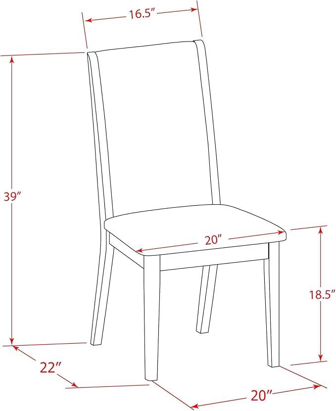 East West Furniture V077LA015-6 6 Piece Dining Table Set Contains a Rectangle - Image 18