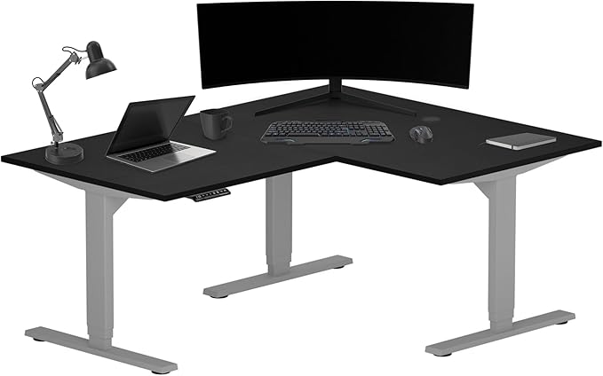 Standing Desk: FLT-05, DT-3030-EO, DT-4830-EO, DA-10-Black by PROGRESSIVEDESK