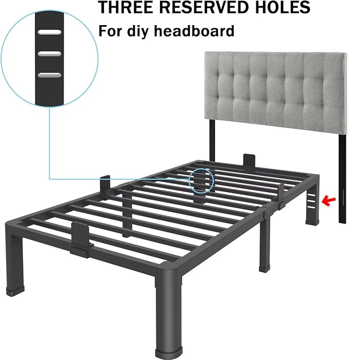 FUIOBYVV 18 Inch Twin Bed Frame - Image 8