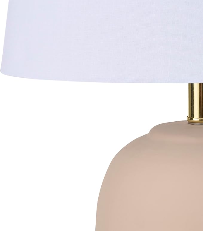 Nourison Home 23" Light Pink Ceramic Jar Table Lamp - Image 7