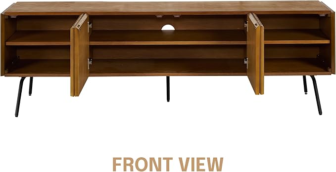 NTC Veil TV Stand with 4 Doors for TVs up to 75’’, Media Console with Vertical - Image 4