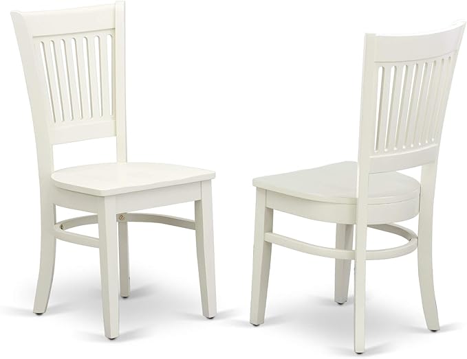 East West Furniture VAVA9-LWH-W 9 Piece Dining Room Table Set Includes an Oval - Image 4