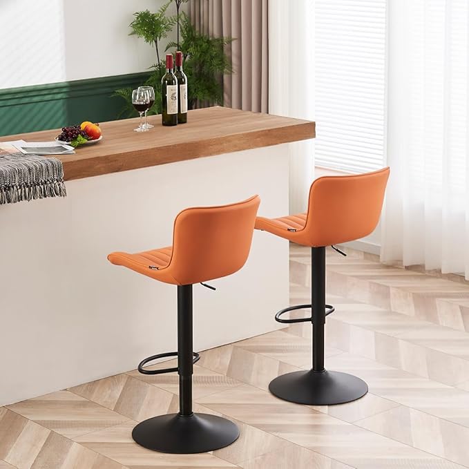 YOUNUOKE Counter Height Bar Stools Kitchen Island Barstools Set of 2 Adjustable - Image 10