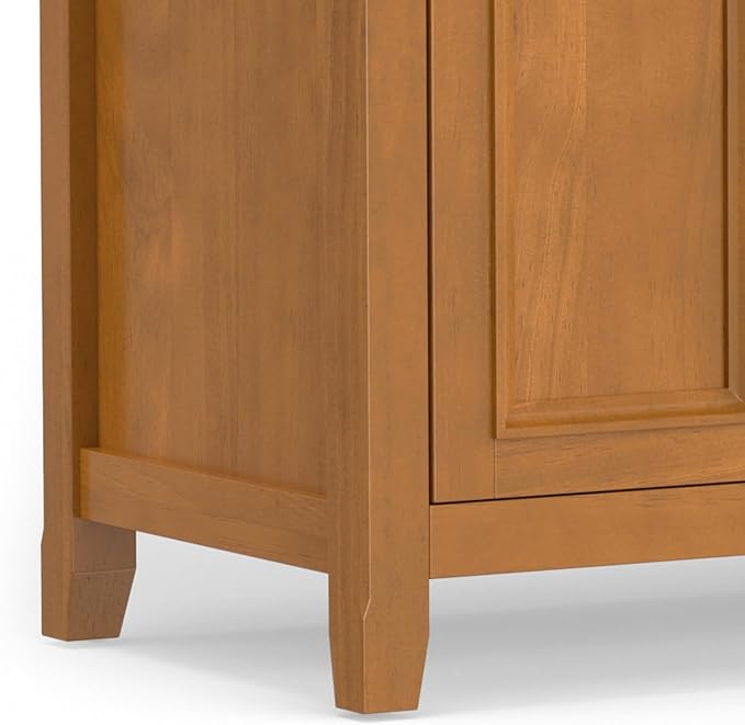 SIMPLIHOME Amherst 72-inch Wide Solid Wood TV Stand in Light Golden Brown - Image 11