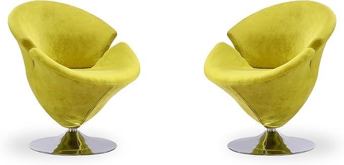 Manhattan Comfort Tulip Swivel Accent Chair Set of 2 by ManhattanComfort