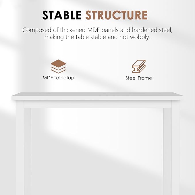 Need Small Square Dining Table- 31-1/2'' Sturdy and Heavy Duty Writing Desk - Image 6