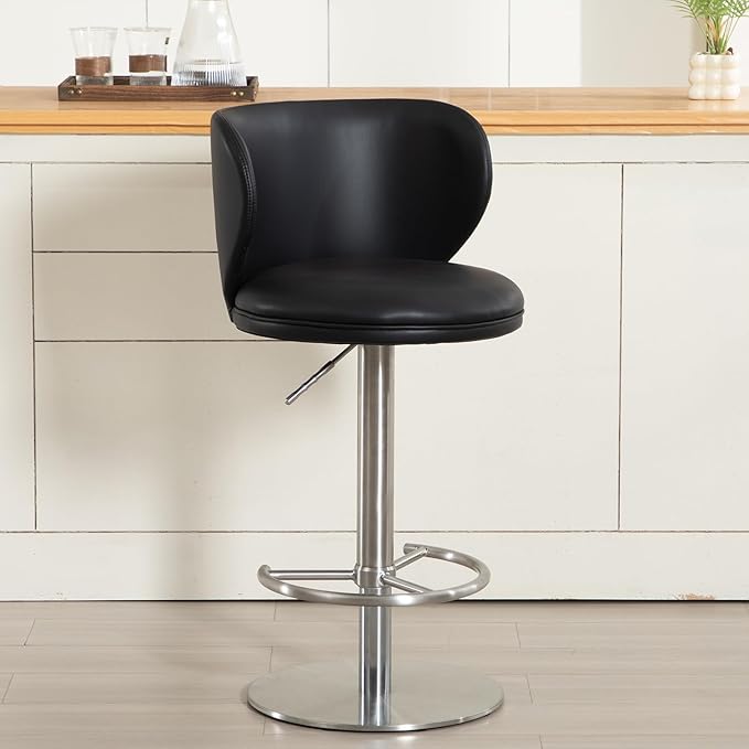 Bar Stools Adjustable Stainless Steel Swivel Barstool - Image 2