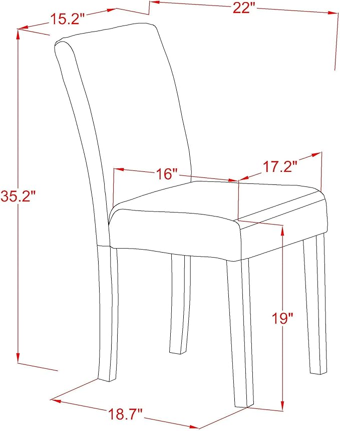 East West Furniture CAAB7-OAK-55 7 Piece Dining Table Set Consist of a - Image 11