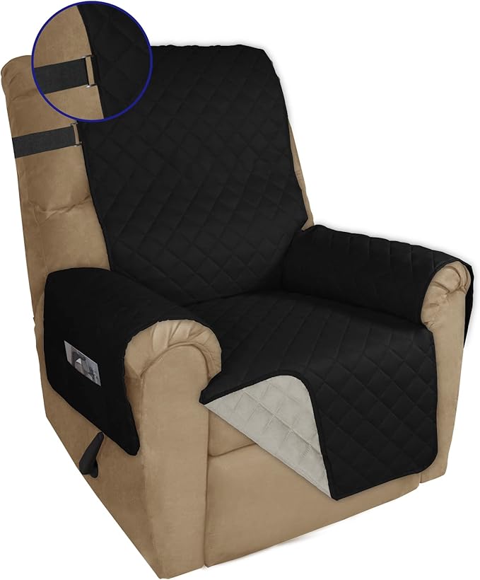 PureFit Reversible Sofa Cover Water Resistant Recliner Couch Cover, Machine by PureFit