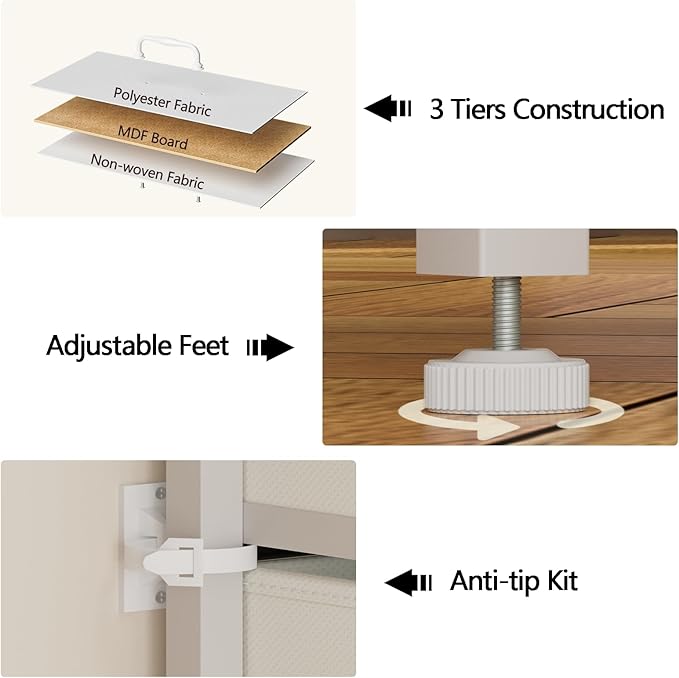 Furnulem Bedroom Dresser White for 55”Long TV Stand Entertainment Center - Image 9