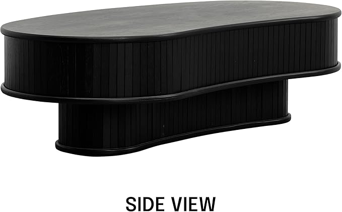 NTC Ripple DOU Coffee Table, Modern Wooden Double-Layer Center Table, Vertical - Image 7