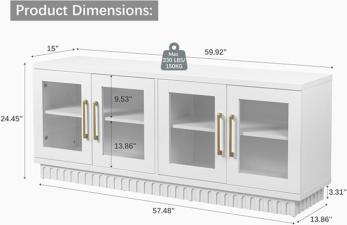 TV Stand for TVs up to 65 Inch, Entertainment Center - Image 9