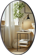 ANDY STAR Black Oval Mirrors for Bathroom, 22x30 Inch Matte Black Stainless by ANDYSTAR