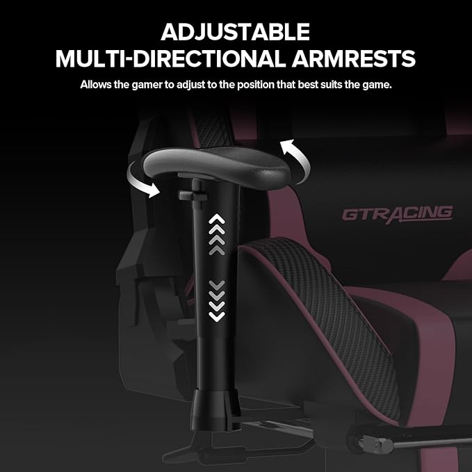GTRACING Gaming Chair with Footrest Speakers Video Game Chair Bluetooth Music - Image 7