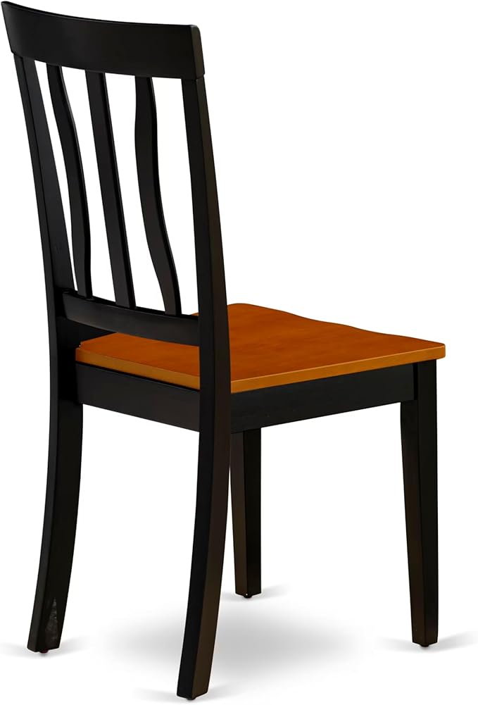East West Furniture HLAN5-BCH-W 5 Piece Dining Table Set - Image 9