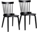 Unovivy Wood Dining Chairs Set of 2, Windsor Farmhouse Spindle Back, Widen Seat by Unovivy