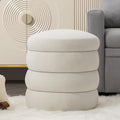 Furniliving Modern Round Ottoman, Soft Bedroom Ottoman Footstool Round Ottomans by FurnilivingFurnitureforHome
