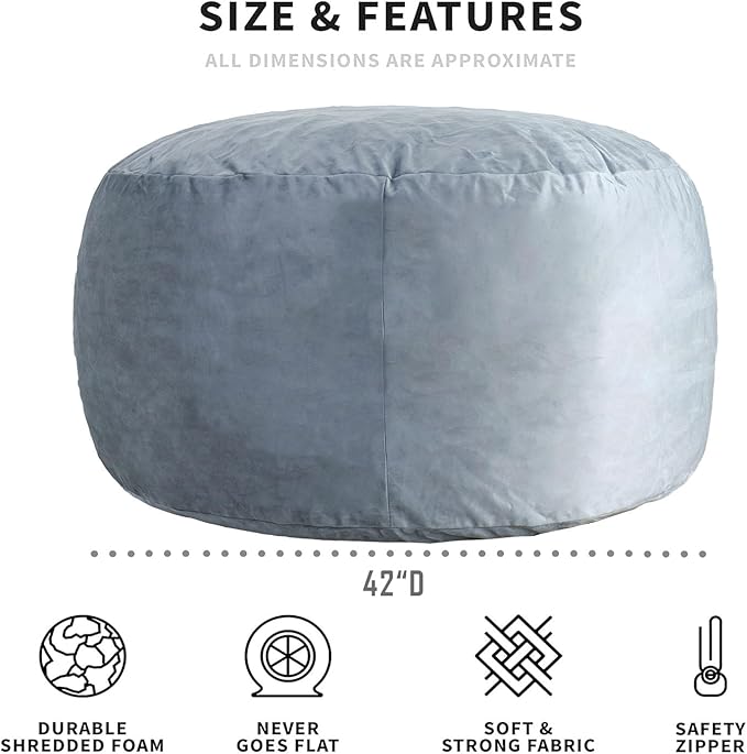 Bean Bag Chairs, Memory Foam Stuffing Bean Bag Chair - Image 5