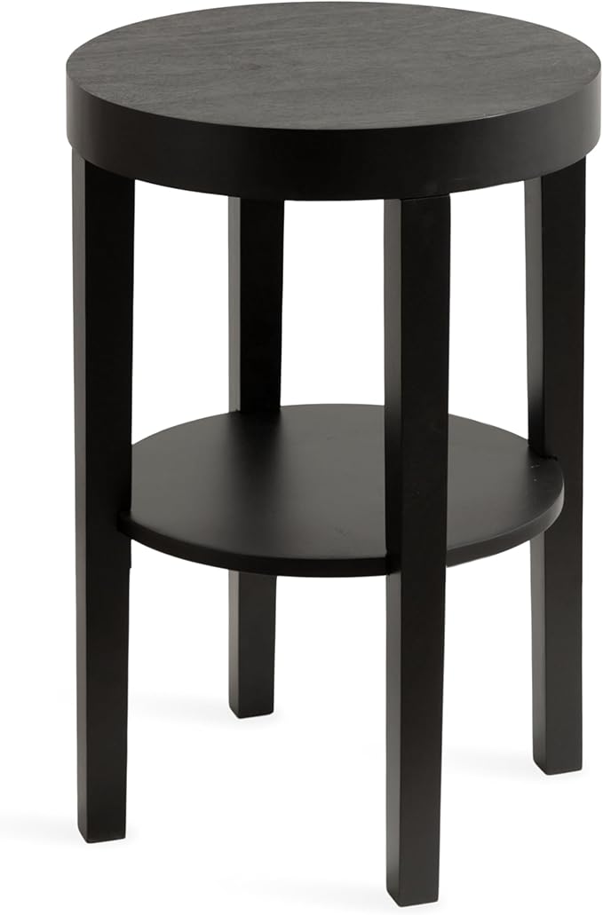 Kate and Laurel Talcott Modern Round Wood Side Table, Natural Wood, by KateandLaurel
