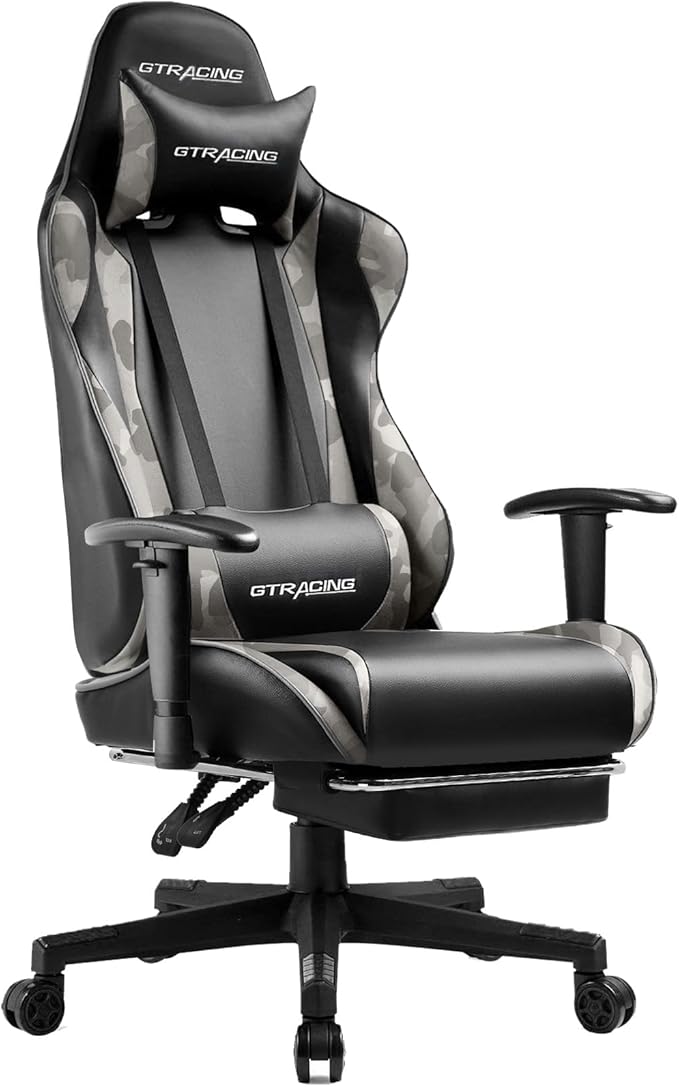 GTRACING Gaming Chair with Footrest, Ergonomic Computer Game Desk Chair by GtracingDirect