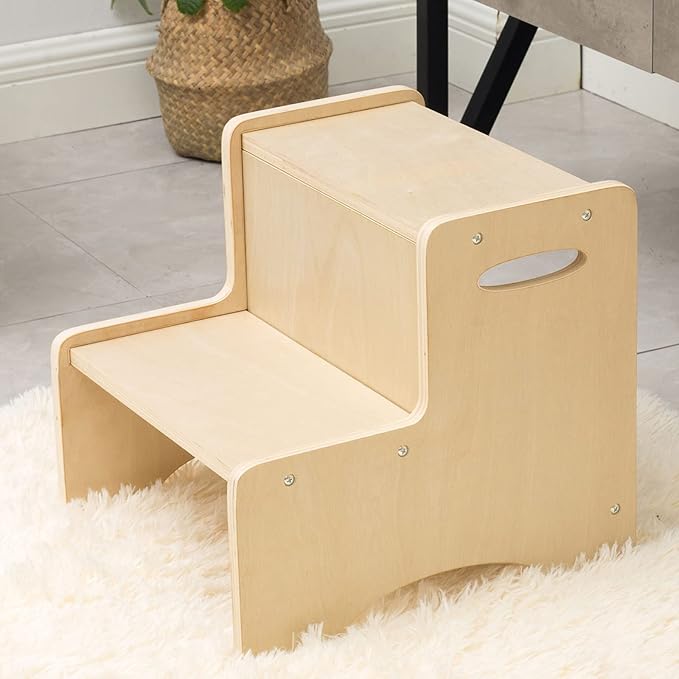 WOOD CITY Wooden Toddler Step Stool by WOODCITY