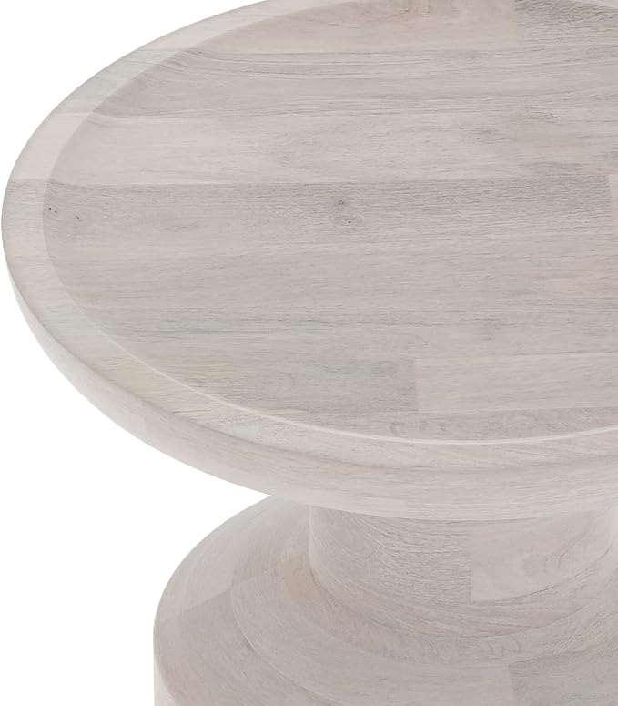 SIMPLIHOME Haynes 16-inch Wide Solid Mango End Table in White Wash, Handcrafted - Image 7