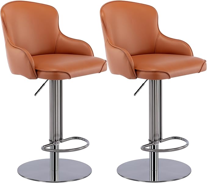 CozyRain Bar Stools Adjustable Stainless Steel Swivel Barstool by CozyRain