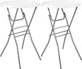 Cocktail Table 28in Folding Round High Top Indoor Outdoor by Home