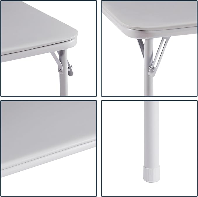 VECELO Portable Folding Card Table Square and Chair Set - Image 7