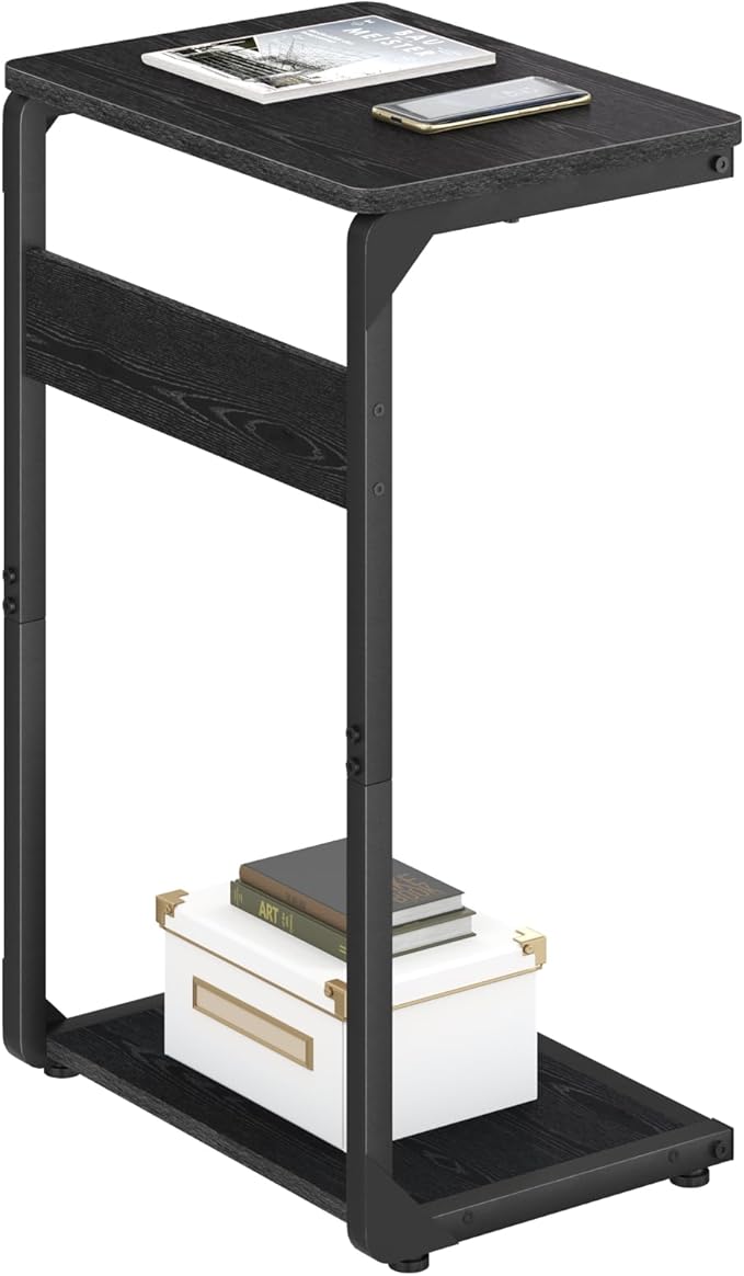 C-Shaped End Table, Small Side Table by Unknown