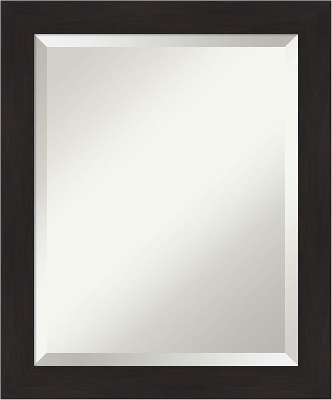 Amanti Art Brown Wall Mirror 24x20 Furniture Espresso Narrow Rectangle Bathroom by AmantiArt