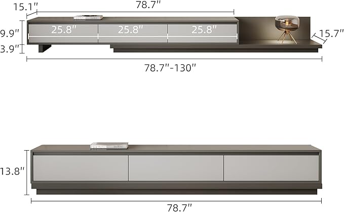 Mid-Century Modern Extendable Entertainment Center - Image 2