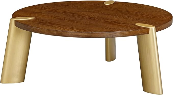 NTC 40 Inch Tribase Boho Wooden Round Coffee Table - Image 7