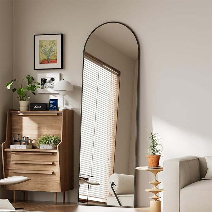 Koonmi 21x56 inch Arched Full Length Mirror, Standing Hanging or Leaning - Image 4