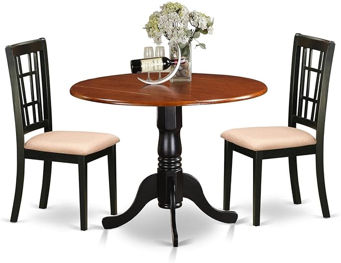 East West Furniture DLNI3-BCH-C 3 Piece Kitchen Table Set by EastWestFurniture
