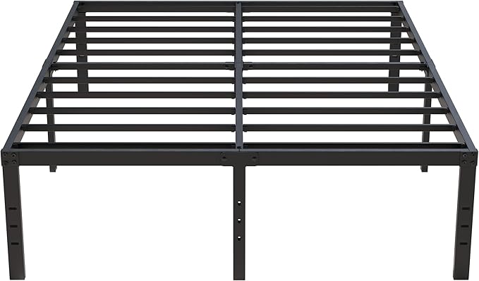 18 Inch California King Bed Frames No Box Spring Need, Platform Cal King Bed by Upcanso