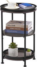 Dulcii Side Table, Round End Table by Zexvida