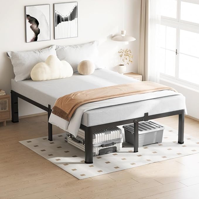 18 Inch King Size Bed Frame, 3500Lbs Heavy Duty Metal Platform - Image 8