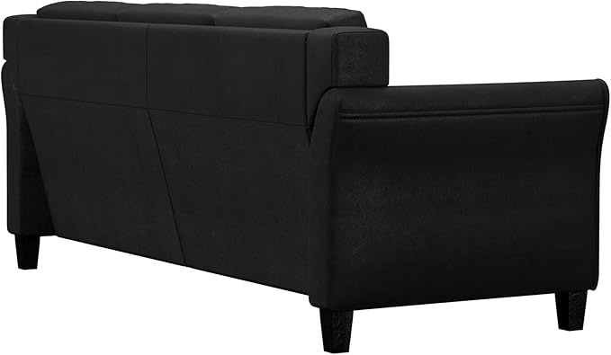 Lifestyle Solutions Harrington Sofa Upholstered Microfiber Fabric Curved Arms - Image 4