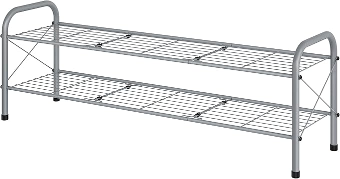 Hoctieon 2 Tier Shoe Rack for Closet, Durable Mesh Style Shoe Rack, Entryway - Image 8