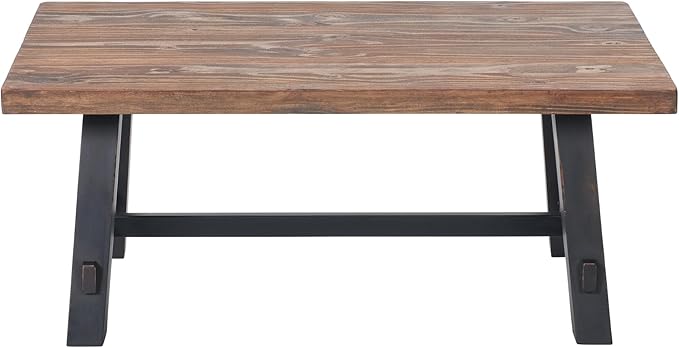 Alaterre Furniture Adam 42-Inch Solid Wood Rustic Coffee Table - Image 9