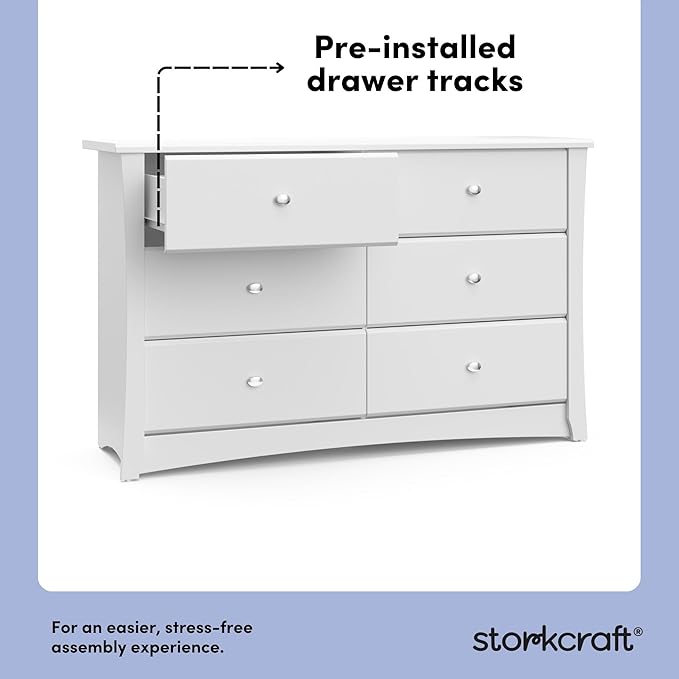 Storkcraft Crescent 6 Drawer Double Dresser – GREENGUARD Gold Certified - Image 10