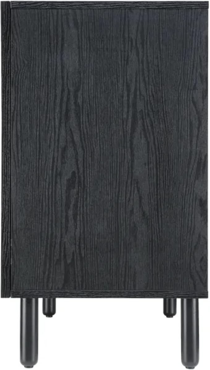 Sango Orre 2-Door Cabinet, Modern Black Storage Cabinet - Image 5