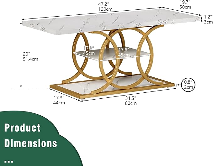 GiftGo Rustic Coffee Table - Image 2
