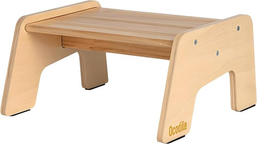 1-Step Wooden Step Stool for Toddlers | Kids Step Stool for Bathroom Sink by Ocodile