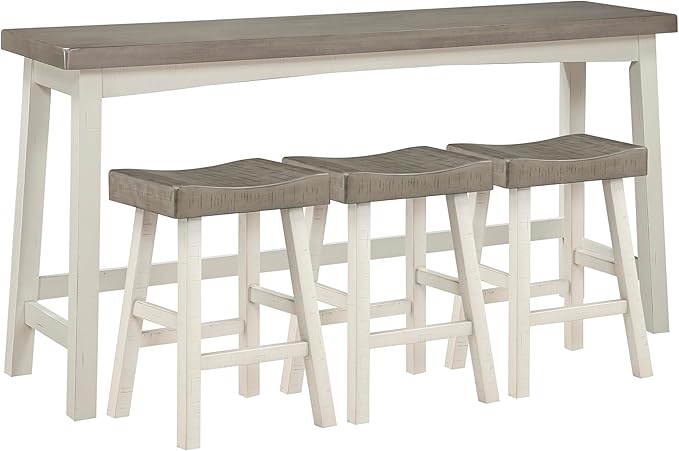 Lexicon Bar Table Set for 3, Small Kitchen Table Set Kitchen Island Table - Image 2