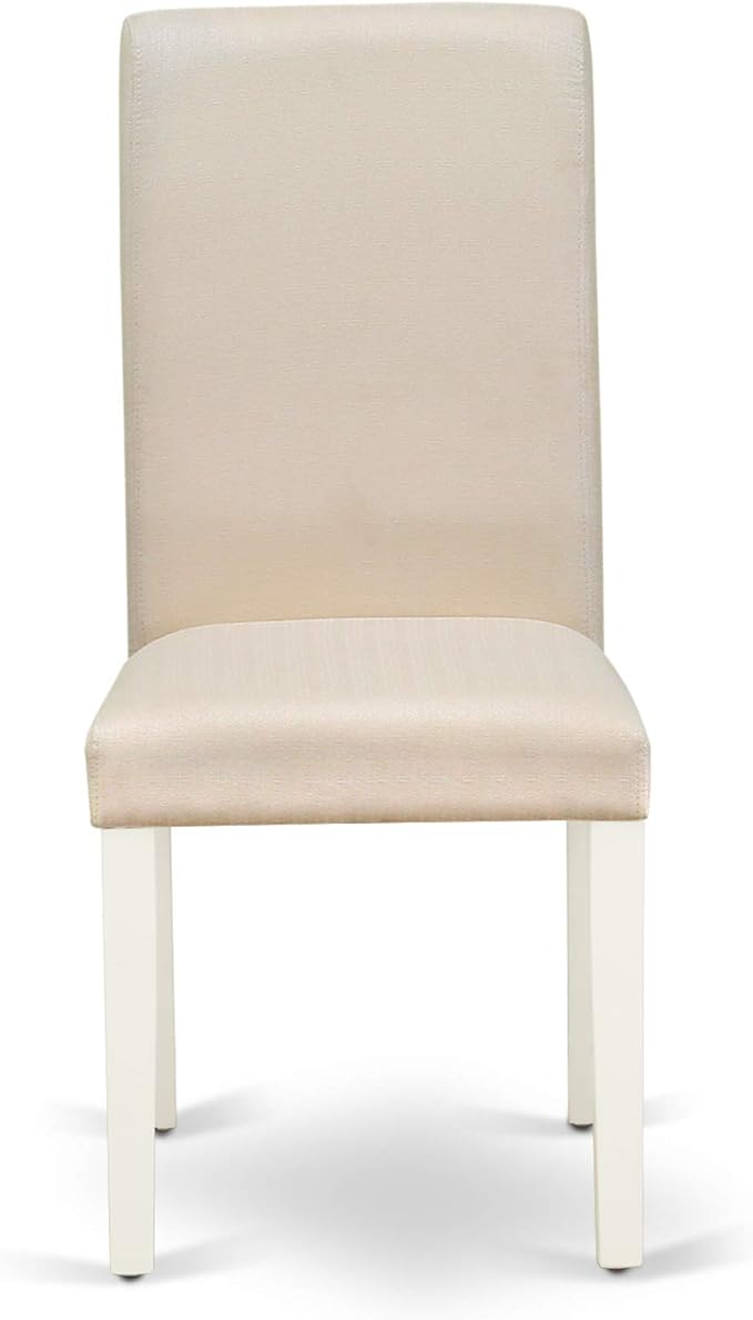 East West Furniture LGBA5-LWH-01 5 Piece Dinette Set Includes a Rectangle - Image 7
