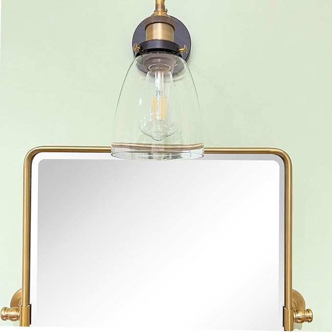TEHOME 24 x 38'' Horizontal Farmhouse Gold Metal Framed Pivot Rectangle - Image 7