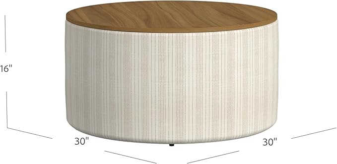 HomePop Modern Fabric Storage Ottoman - Image 3